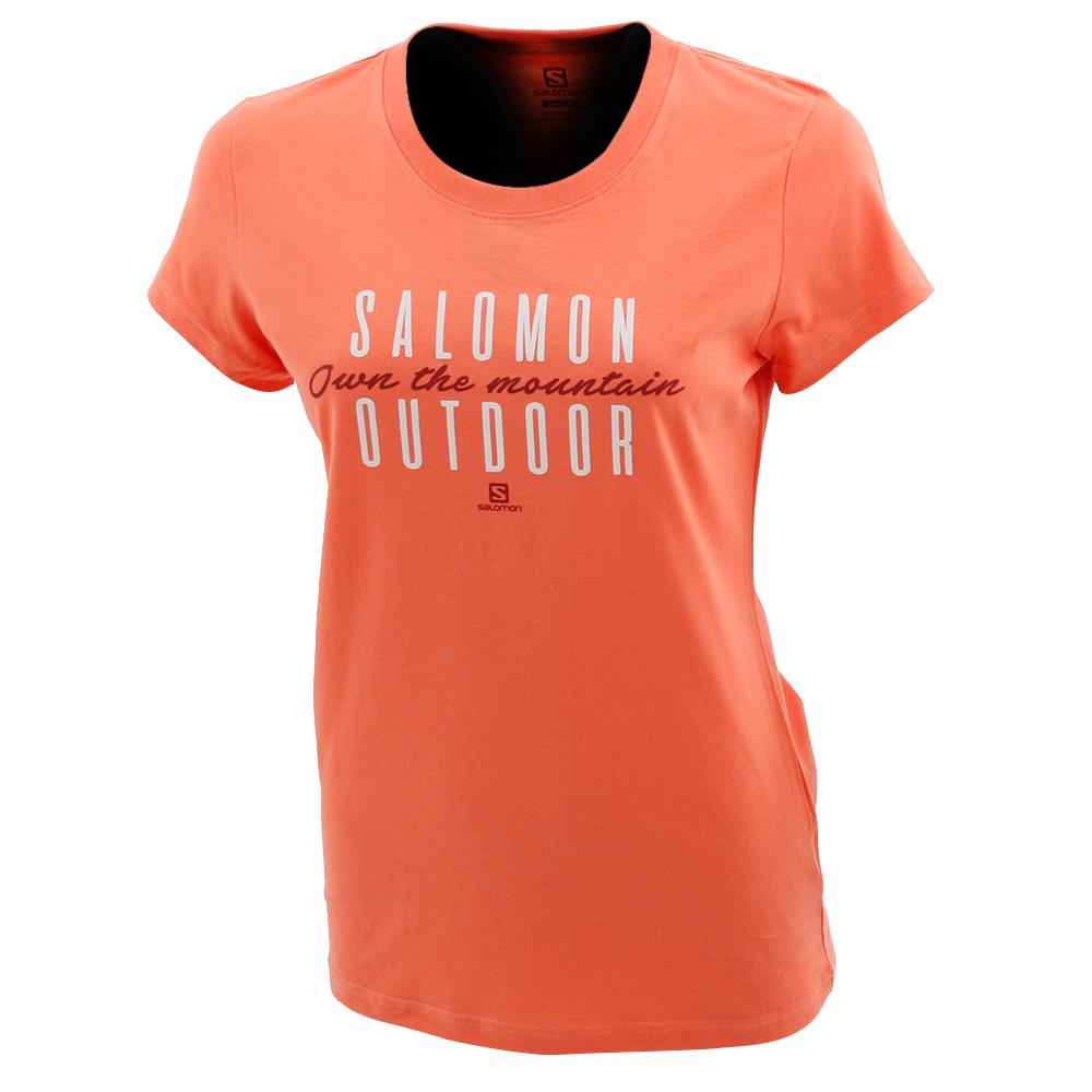 SALOMON BEEN THERE SS W Philippines - Women's Tee Shirts - Coral | 518623-LXR